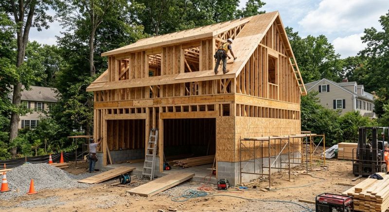 Attached Garage Construction in Cypress, TX