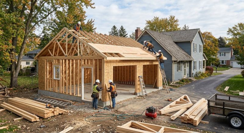 Detached Garage Construction in Houston, TX