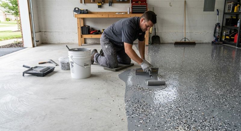 Garage Floor Epoxy Installation in Charlotte, NC