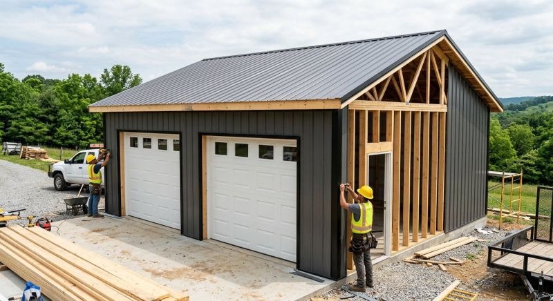 Two Story Garage Construction in Naples, FL